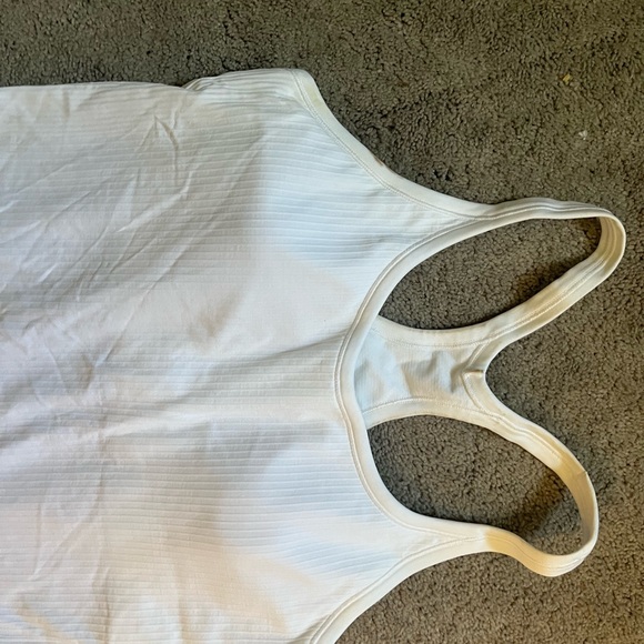 NWOT Lululemon White Ribbed Racerback Tank - Picture 2 of 5